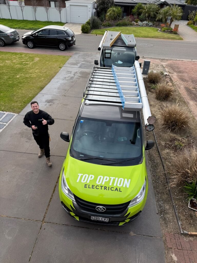 Top Option Electrical service van in Adelaide