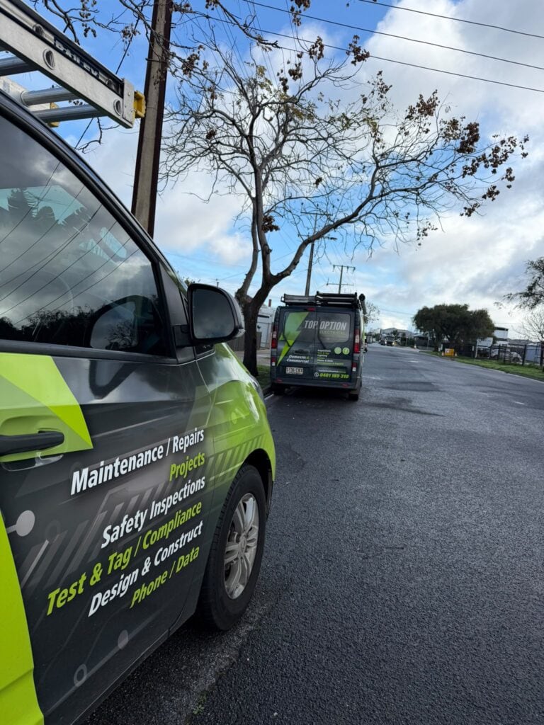 Top Option Electrical service vans in Adelaide